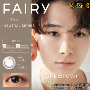 FAIRY 1day Neutral series Khaki Brown フェアリーワンデー ニュートラルシリーズ カーキブラウン